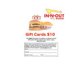 Free shipping and returns on all orders! Fillable Online In N Out Gift Card Fax Email Print Pdffiller