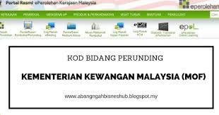 Senarai kod bidang menteri kewangan (mof). Abang Ngah Bisneshub Senarai Kod Bidang Kementerian Kewangan Bagi Kontraktor Perunding