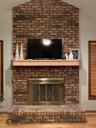 Candles are always a great option for nonfunctioning fireplaces. My Painted Brick Fireplace Amanda Katherine