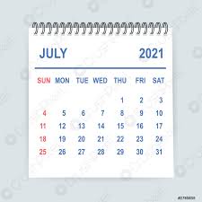 Månadskalendrar under 2021, inklusive veckonummer, finns också tillgängliga här om du klickar på en av månaderna. Juli 2021 Kalenderblatt Kalender 2021 Im Flachen Stil Vektorillustration Stock Vektorgrafi Crushpixel