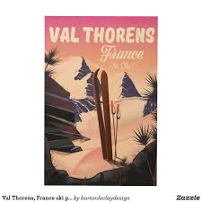 Val Thorens France Ski Poster Zazzle Com Ski Posters Vintage Ski Posters Ski Art