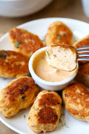 If you make the coleslaw and the salmon cakes together (which you really should) i think the patties stick together better if you put the mixed ingredients in the fridge for an hour or so. Salmon Croquettes With Sriracha Dipping Sauce Pickled Plum Easy Asian Recipes