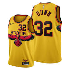All of those players have. Kris Dunn Atlanta Hawks 2021 22 City Edition 32 Gold Throwback 90s Jersey