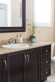 Pin By Neilcorp Homes On Bathrooms Brown Bathroom Vanity Dark Brown Cabinets Brown Bathroom