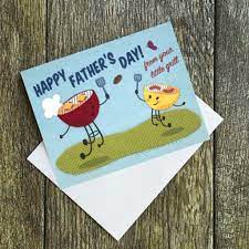 A father's day card is the perfect opportunity to whip a pun out of your back pocket. Dad S Little Grill Father S Day Card Global Gifts
