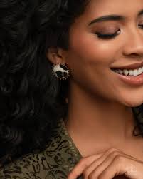 Western cow print earrings for sale