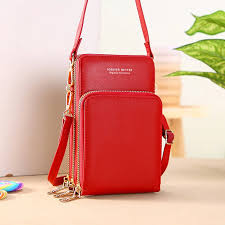 Bolso cruzado con pantalla táctil para mujer, cartera para teléfono móvil,  monedero, tarjetero, bolso de hombro, Cartera de mano con cremallera -  AliExpress