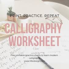 Calligraphy practice sheets, lettering guides, and historical specimens. Free Calligraphy Worksheet To Help You Practice More Nicki Traikos Life I Design Calligraphy For Beginners Learn Calligraphy Free Calligraphy Worksheet