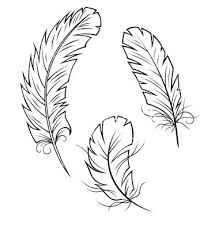 Bird Feather Clipart Black And White Bird Feathers Set Vector Image On Vectorstock Feather Clip Art Feather Drawing Feather Art