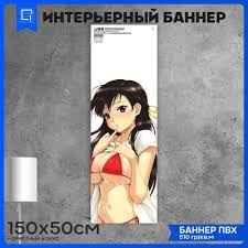 Баннер Постеры на стену Anime tyan Аниме тян эротика v5 150х50см