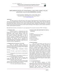 Implementation Of Functional Analysis Using Value