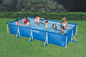 intex rectangular frame pool aufstellpool 300 x 200 x 75 cm amazon de garten frame pool intex above ground swimming pools