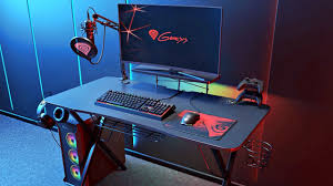 Enhanced you desktop setup experience with rgb streaming lights on each side of the table. The Ultimate Gaming Desk By Genesis Rgb Wireless Charging Usb 3 Hub Monitor Stand Youtube