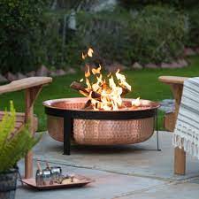 A Gorgeous Hammered Copper Fire Pit So You Can Make Marshmallow Roasting Seem Like A Michelin Star Kind Of Meal Outside Fire Pits Outdoor Fire Pit Wood Burning Fire Pit