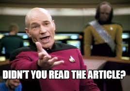 Meme Creator Funny Didn T You Read The Article Meme Generator At Memecreator Org