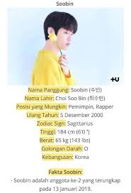 Rm mempunyai hobi browsing dan hebat dalam fingering, menyukai warna hitam, angka favoritnya adalah angka 1, artis favoritnya adalah kanye west dan a$ap rocky, makanan favoritnya adalah. Biodata Member Txt Txt Tomorrow X Together Facebook