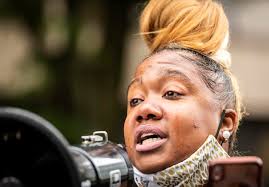 Downtown protest includes calls to defund police, emotional message from  widow of Julius Sampson Jr.