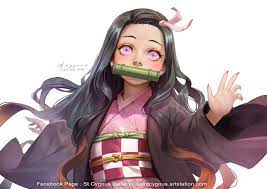 Is there a version without her name and faded nezuko? Artstation Nezuko Kamado Kimetsu No Yaiba St Cygnus Nezuko Cosplay Nezuko Cute Demon Slayer Girls