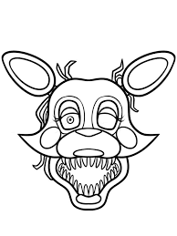 Teach your child how to identify colors and numbers and stay within the lines. Creepy Foxy 5 Nights At Freddy S Coloring Page Free Printable Coloring Pages For Kids