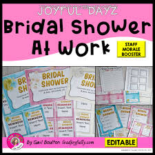 Joyful Dayz Staff Morale Boosters Bridal Shower At Work Bridal Shower Morale Boosters Bridal Shower Invitations