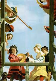Gerrit van honthorst was a dutch painter known for adopting the dramatic light of caravaggio.honthorst's masterful use of chiaroscuro to depict nocturnal scenes is evinced in works such as the supper party (1620). Musical Group On A Balcony Gerard Van Honthorst Gerrit Van Honthorst Wikioo Org The Encyclopedia Of Fine Arts