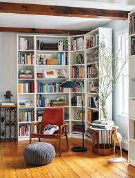 Enhance you living room or home office. Cool 15 Cozy And Relaxing Corner Bookshelf Design Ideas You Need To Try Https Dsgndcr Com Home Bookshelves In Living Room Bookshelf Design Ikea Living Room