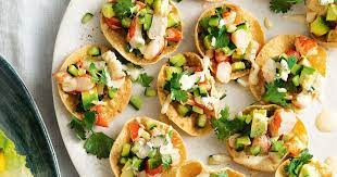 Mini Prawn Cocktail Pappadums Recipe Cooking Seafood Appetizer Recipes Food