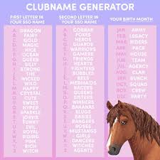 Cool Club Names In 2020 Star Stable Star Stable Horses Cool Club Names