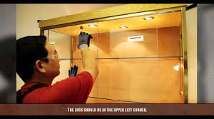 To mount the cabinet to the wall, we installed a ledger strip to the wall how to remove cabinet doors and install trim. How To Install Sliding Glass Doors Youtube
