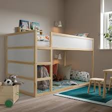 Kura Reversible Bed White Pine Twin Ikea Kids Room Bed Kids Loft Beds Childrens Loft Beds