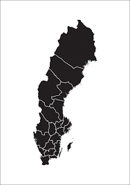 Sverige karta är en interaktiv guide. Sverigekarta Svart Poster Bga