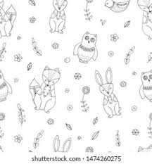 Maybe you would like to learn more about one of these? Sketch Scandinavian Style Animals Flowers Seamless Stock Vector Royalty Free 1474260275