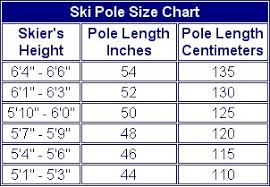 salomon ski pole size chart best picture of chart anyimage org