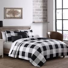 Black And White Buffalo Plaid Comforter King Buffalo Plaid Reversible Quilt Set In 2020 Buffalo Plaid Quilt King Quilt Sets Quilt Sets Queen