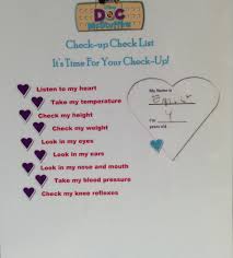 Doc Mcstuffins Diy Check Up Checklist Made In Ms Word And Then Laminated Kids Can Use Dry Erase Ma Doc Mcstuffins Birthday Bday Party Theme Dry Erase Markers