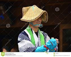 Japanese Folk Dancer Wearing Straw Hat Editorial Photo Image Of Koyasan Clothes 47609671