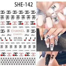 Alphabet Art Background Decal Designer Designs Fashion Inspired Logo Lots Nail Pcs Stickers Tattoo Nail Stickers Decals Fashion Nails Nail Decals