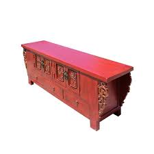 It would look pretty great in a rustic or an industrial style ambiance, but you can also use it to accent eclectic or contemporary style interior designs as well. Chinese Distressed Red Dragon Motif Tv Console Table Cabinet Chairish