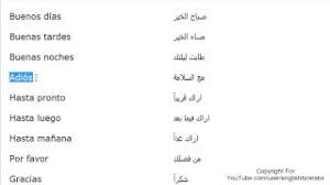 تعلم اللغة الاسبانية بالصوت والصورة الدرس 1 عبارات اسبانية Youtube