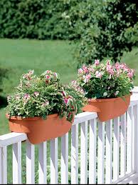 Deck hanging planters for railing. Deck Over Railing Planter Boxes Gardener S Supply