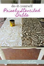 The materials of your dining room furniture may affect the price, but they will also reflect the quality and expected lifespan of your purchase. Awesome Paisley Stenciled Table Domestic Imperfection