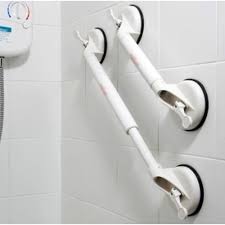 Positionnable entre paroi et main courante, équipée de cales déambulateur aquatique pour exercices de marche aquatique. Barre D Appui Ajustable A Ventouses Strong