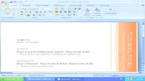 Word 2007 contoh cv word. Creer Son Cv Avec Microsoft Word 2007 Tutoriel Video Com