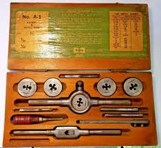 Vintage Greenfield Little Giant No A 1 Screw Plate Tap And Die Set Used