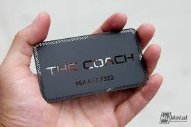 Discover why thousands trust my metal business card for their custom branding needs! The Coach Black Metal Business Cards On Behance