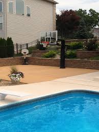I Can See Endless Hours Being Spent Between Running Between The Pool And Basketball Court Basketball Court Backyard Pool Basketball Backyard Pool