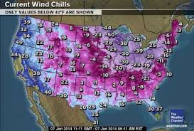 US Wind Chill Map: Brrr