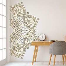 Mandala Half Wall Sticker Lotus Flower Wall Paper Art Decal Removable Home Decor Fashion Home Garden Homedcor Decal Wanddecor Decoratieve Muren Verf Muren