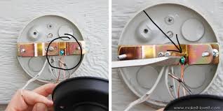 If the fixture has a separate module that holds the light bulb, attach the module to the wires in the fixture housing, then push the module up into the canister. Ceiling Light Wiring Diagram Uk