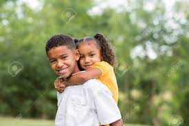 Portrait Of A Big Brother And His Little Sister Stock Photo Picture And Royalty Free Image Image 112284437